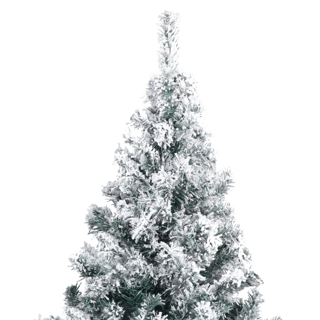 vidaXL Artificial Christmas Tree with Flocked Snow Green 210 cm PVC Lucy And Phil Academy Lucy And Phil Academy