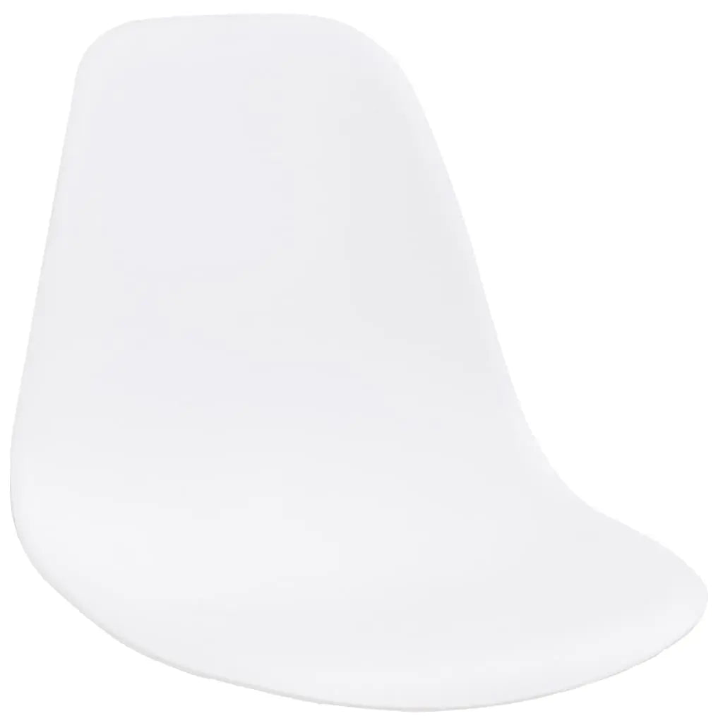 vidaXL Chair Seats 4 pcs Plastic White Lucy And Phil Academy Lucy And Phil Academy
