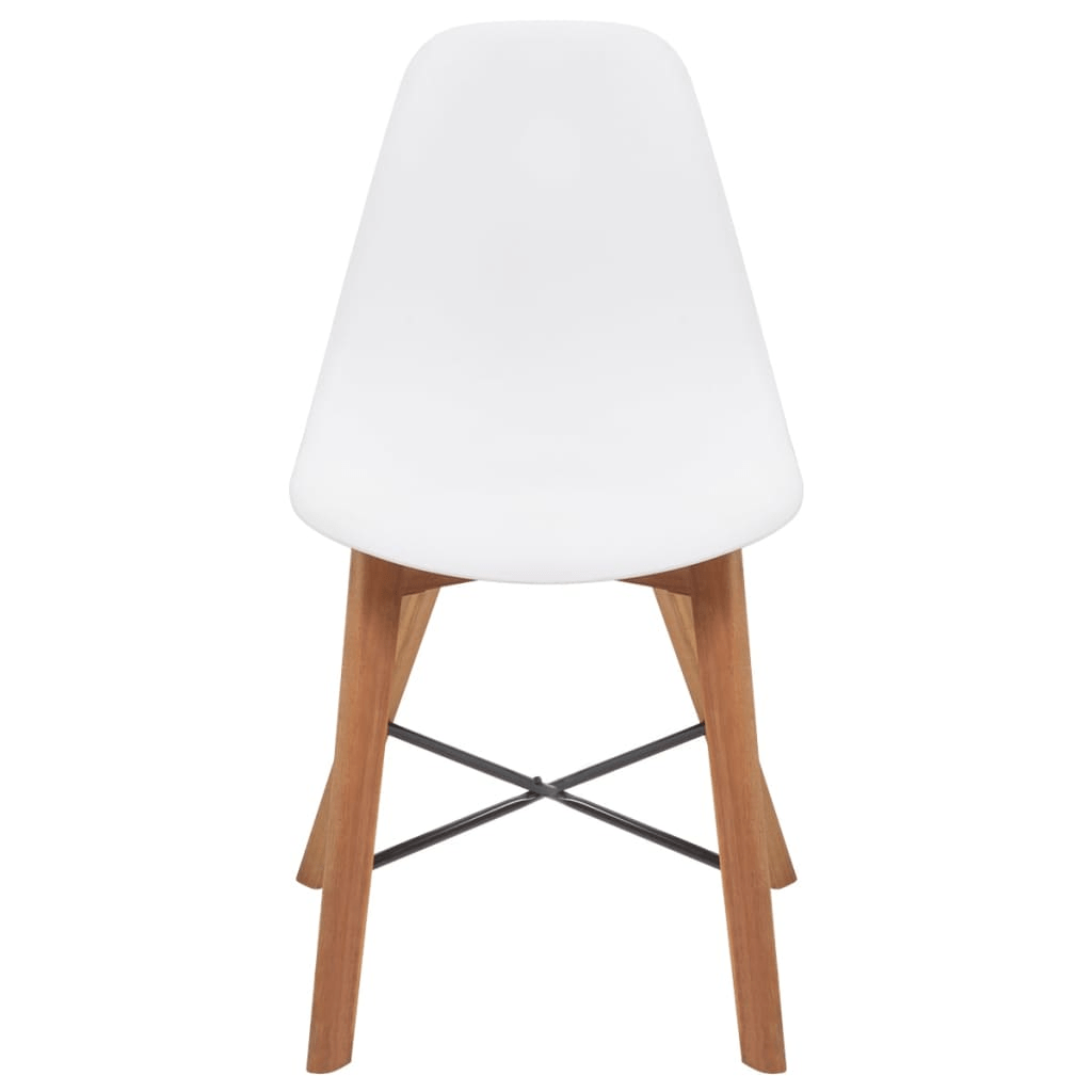 vidaXL Chair Seats 4 pcs Plastic White Lucy And Phil Academy Lucy And Phil Academy