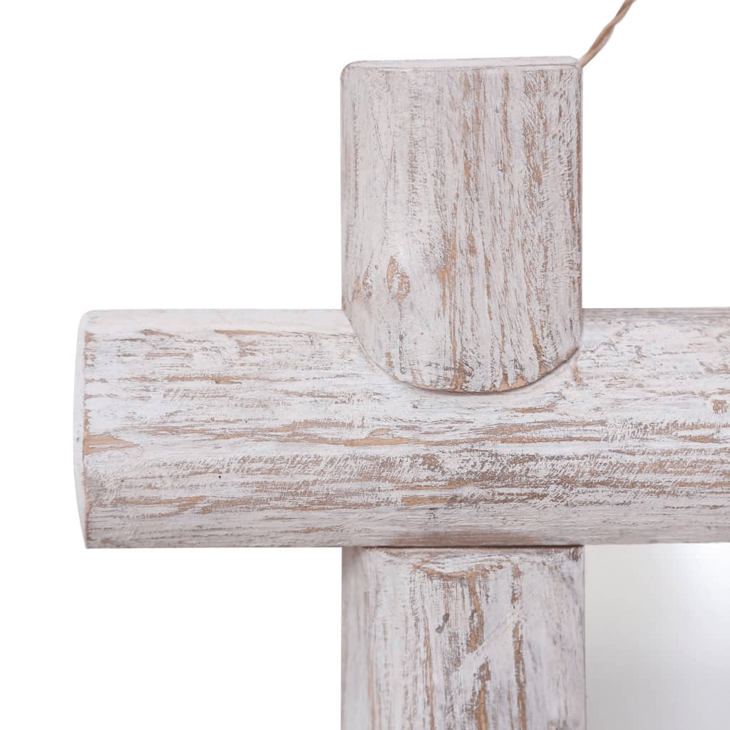 vidaXL Log Mirror White 70x70 cm Solid Reclaimed Wood Lucy And Phil Academy Lucy And Phil Academy