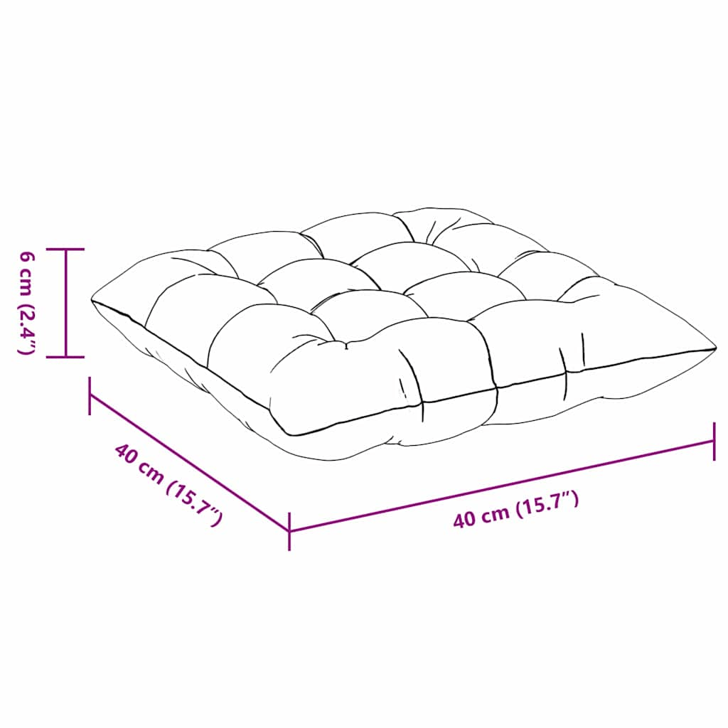 vidaXL Seat Cushions 4 pcs Dark Green 40 x 40 x 6 cm Corduroy Fabric Lucy And Phil Academy Lucy And Phil Academy