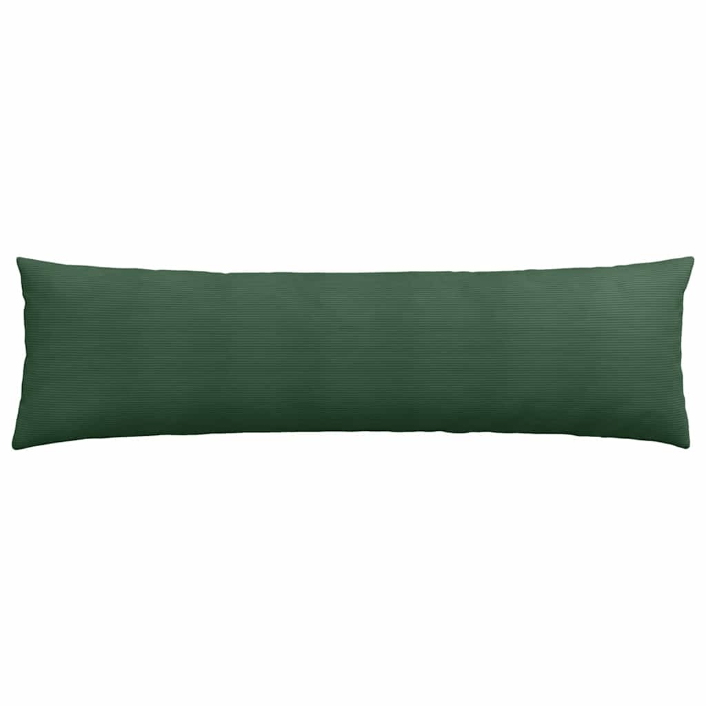vidaXL Sofa Pillows 2 pcs Dark Green 145 x 40 cm Corduroy Fabric Lucy And Phil Academy Lucy And Phil Academy