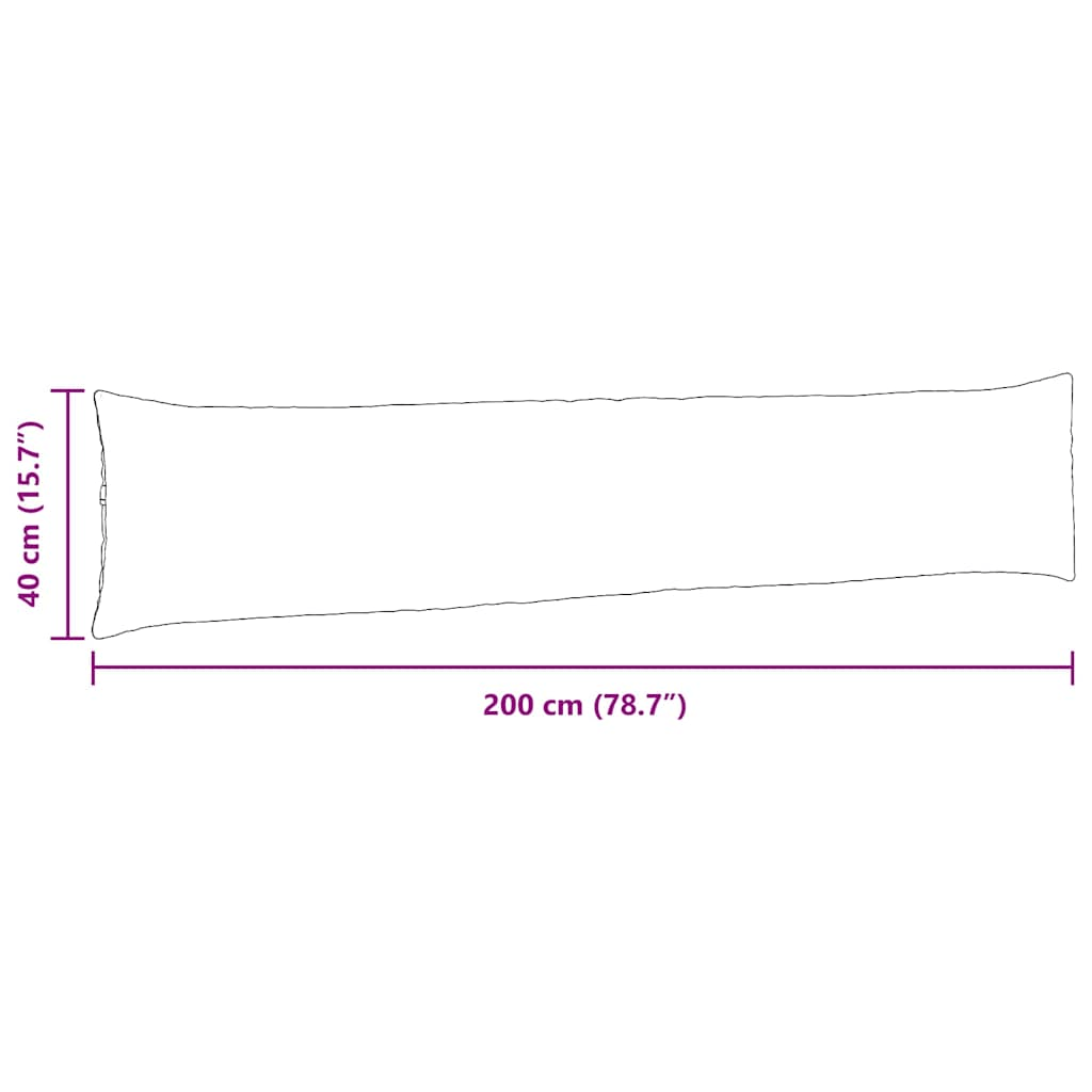 vidaXL Sofa Pillows 2 pcs Light Yellow 200 x 40 cm Fabric Lucy And Phil Academy Lucy And Phil Academy