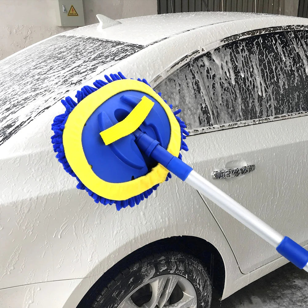 Telescoping Long Handle Car Wash Brush Car Cleaning Tools Chenille Broom Cleaning Mop Car Cleaning Brush