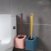 Punch-Free Wall-Mounted Storage Cleaning Brush, Long Handle And No Dead Ends Toilet Brush