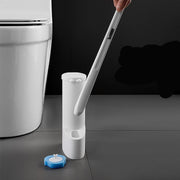 Creative Toilet Brush Disposable Brush For Toilet White Long Handle Sponge Cleaning Heads 1 Storage Holder Bathroom Accessories