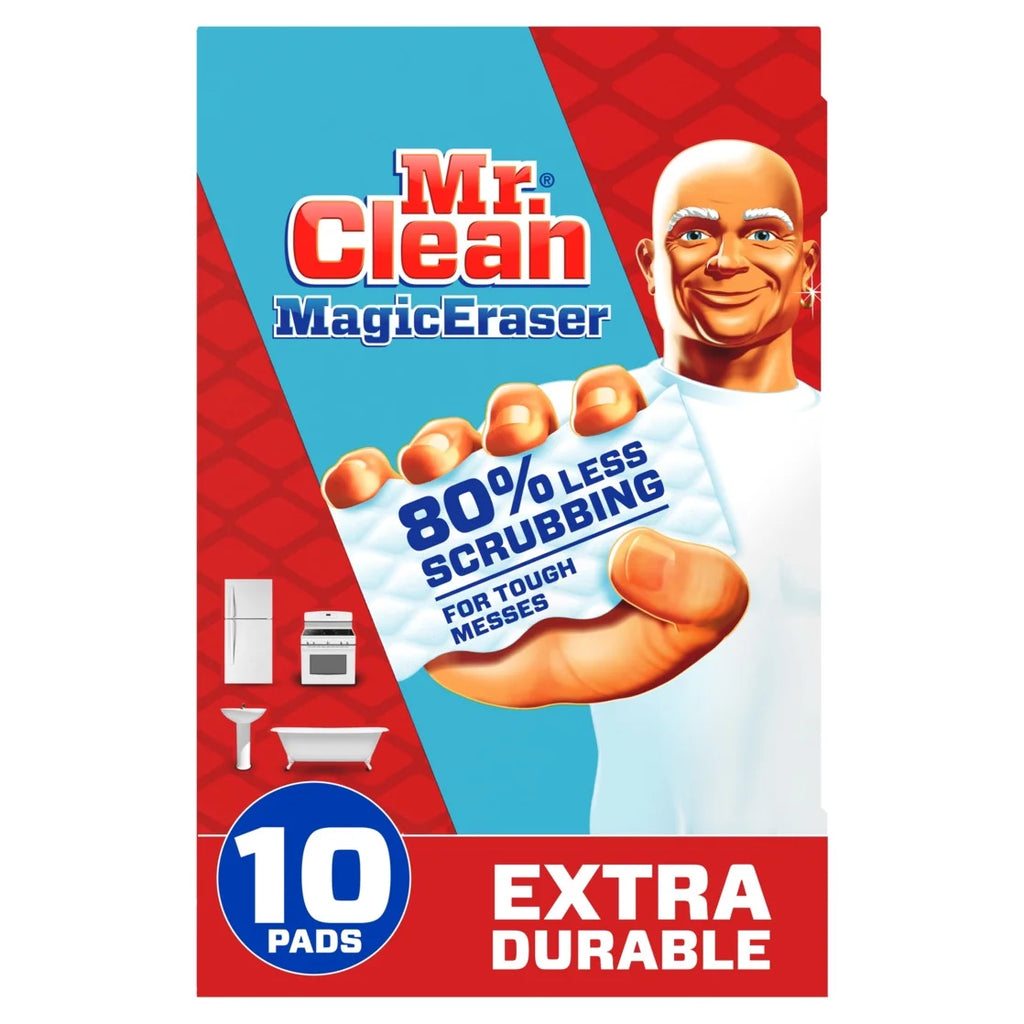 (2 Pack)  Magic Eraser Extra Durable Multi-Purpose Foam Cleaning Pads with Durafoam, 10 Ct