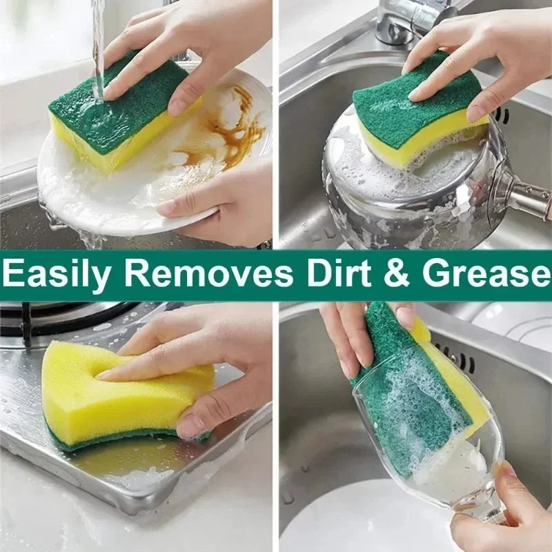 Highly Absorbent Double-Sided Sponge Magic Cleaning Pot Rust Sponge Cleaning Brush Kitchen Cleaning Tool