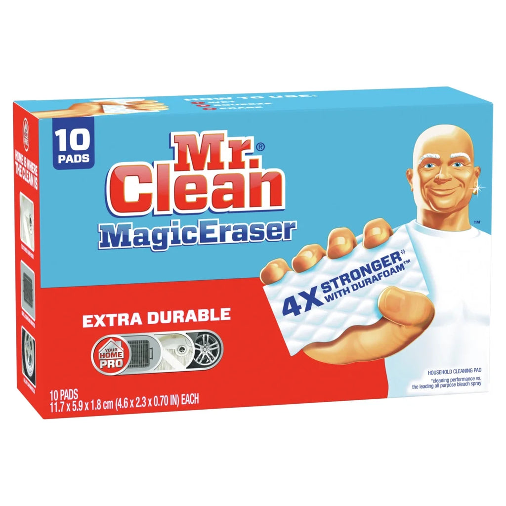 (2 Pack)  Magic Eraser Extra Durable Multi-Purpose Foam Cleaning Pads with Durafoam, 10 Ct