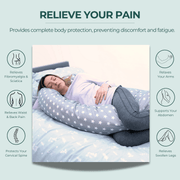 9 Ft Maternity Pillow And Case - Light Blue