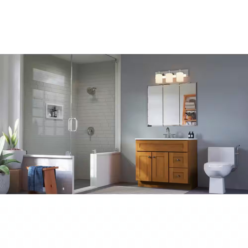 Mills Modern 7 In. Wall Mounted 6-Function Fixed Showerhead for Bathroom, Satin Nickel