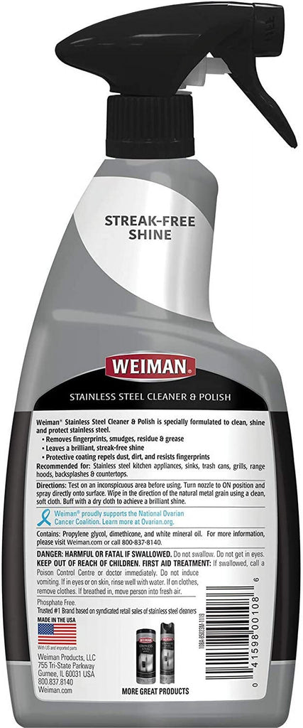 Stainless Steel Cleaner and Polish for Kitchen Appliance Cleaning , 2 Pack (44Oz)