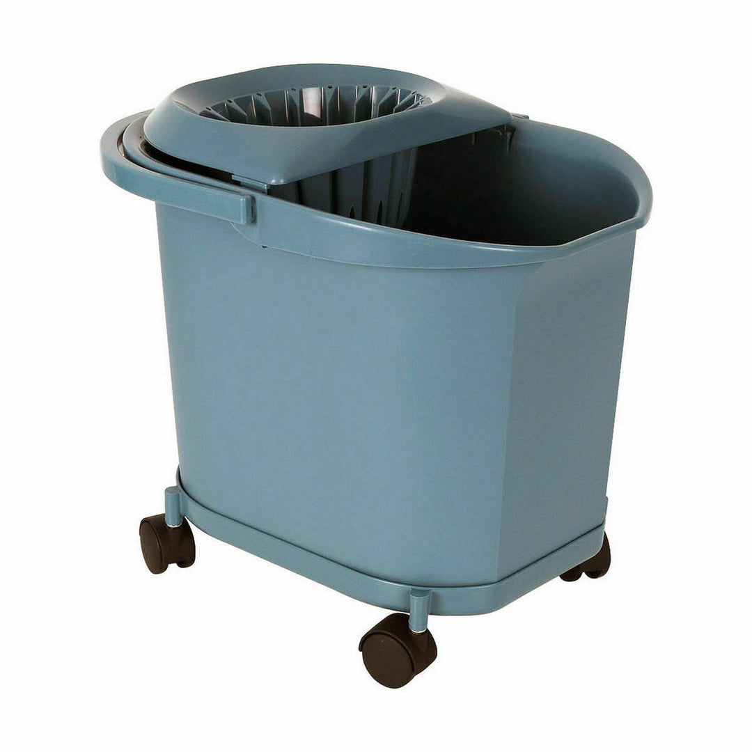 16L Blue Cleaning Bucket with Wheels – 6-Pack for Easy &amp; Efficient Cleaning