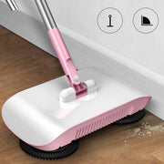 3-in-1 Hand Push Sweeper Broom & Dustpan Set - Cordless Floor Cleaning System with Mop