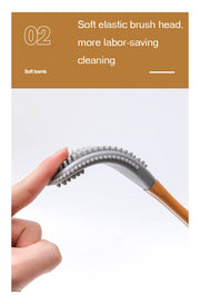 Rubber Head Toilet Brush Soft Non-slip Cleaning Brush Wall Hanging Floor Super Decontamination Bathroom Cleaning Tool