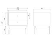Wright Walnut Bedside Table