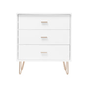 Monroe Solid Wood White Chest of 3 Drawers