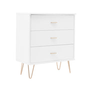 Monroe Solid Wood White Chest of 3 Drawers