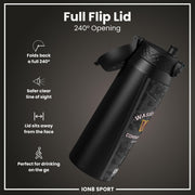 NFL x ION8 Insulated Steel Water Bottle, NFL Commanders, 750ml (24oz)