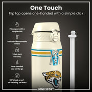 NFL x ION8 Insulated Steel Water Bottle, NFL Jaguars, 750ml (24oz)