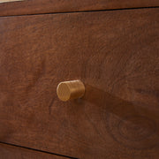 Scandinavian Walnut Logan Narrow Bedside Table