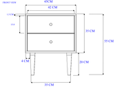 Scandinavian Light Walnut Oslo Bedside Table