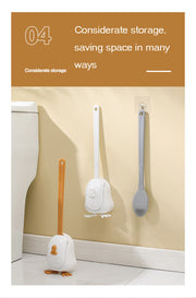 Rubber Head Toilet Brush Soft Non-slip Cleaning Brush Wall Hanging Floor Super Decontamination Bathroom Cleaning Tool