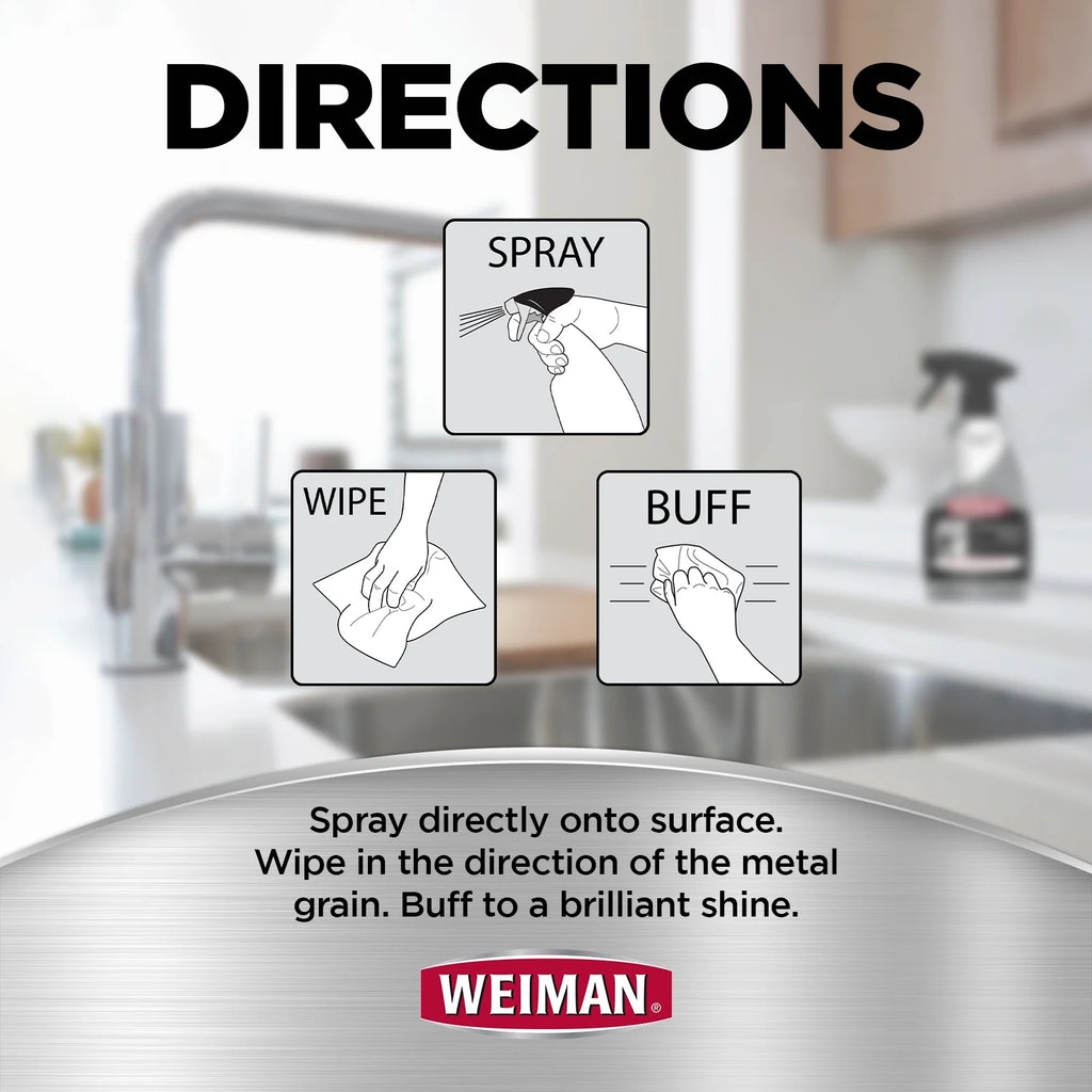Stainless Steel Cleaner and Polish for Kitchen Appliance Cleaning , 2 Pack (44Oz)