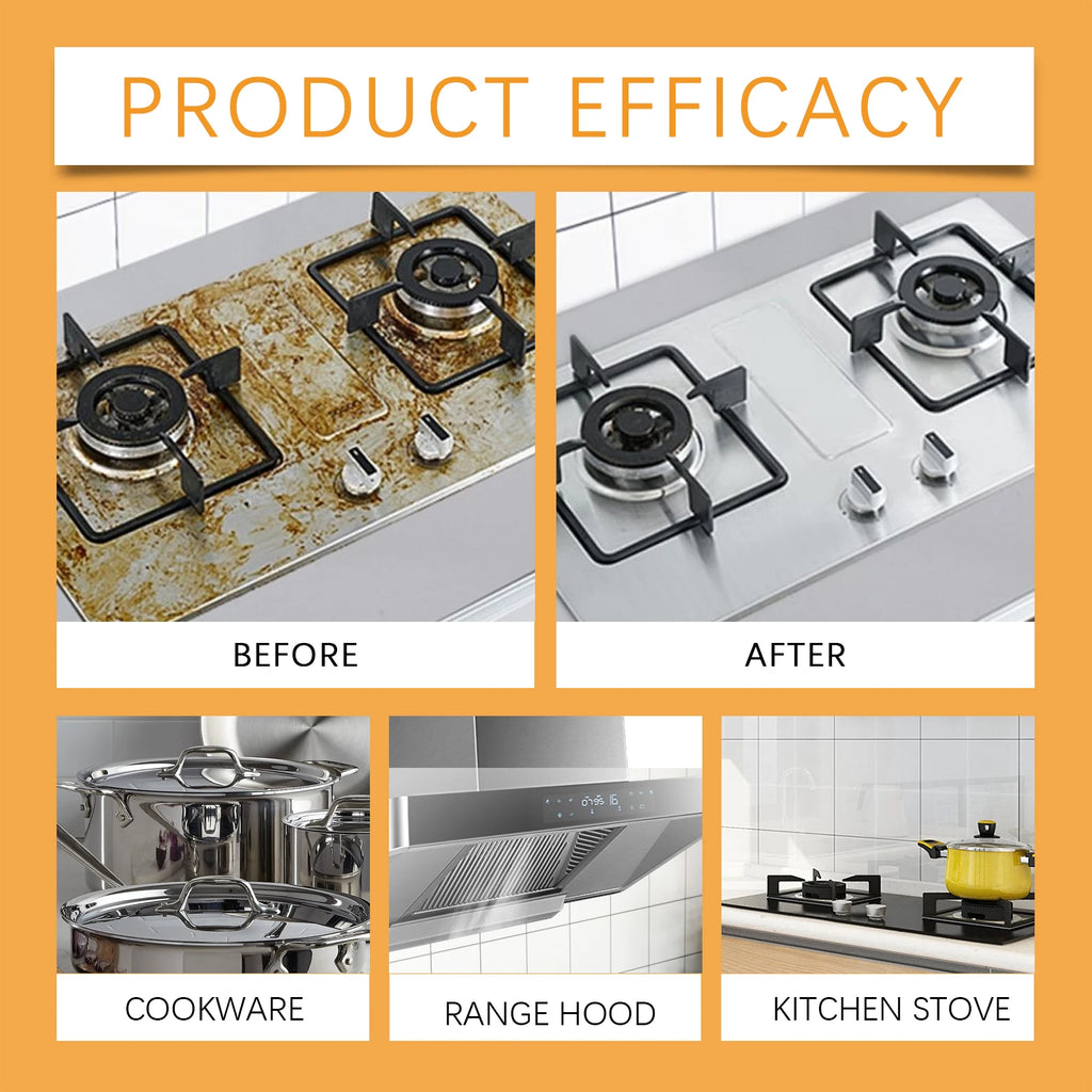 Kitchen Foam Cleaner Powerful Cleaning Grease and Stains without Damaging Surface Lemon Light Fragrance No Residue No Irritation