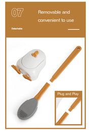 Rubber Head Toilet Brush Soft Non-slip Cleaning Brush Wall Hanging Floor Super Decontamination Bathroom Cleaning Tool