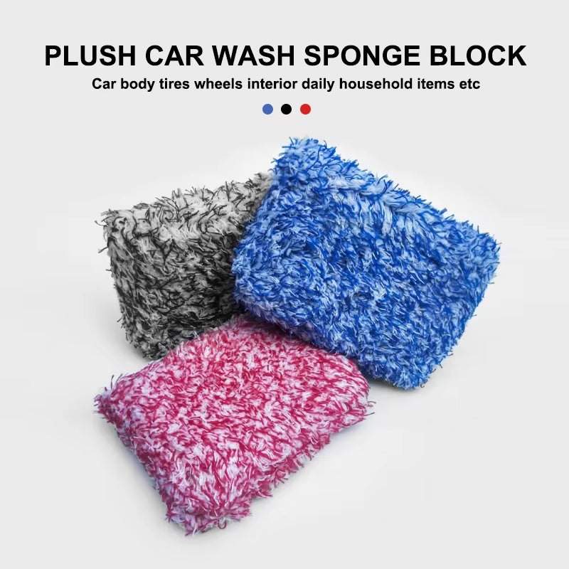 Car Wash Microfiber Car Washer Sponge Car Care Detailing Brushes Washing Towel Sponge Block Car Cleaning Products