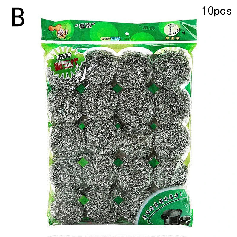 5/10/20Pcs Stainless Steel Cleaning Ball Brushes Household Cleaning Tool Cleaning Balls Kitchen Utensils High Quality Tools