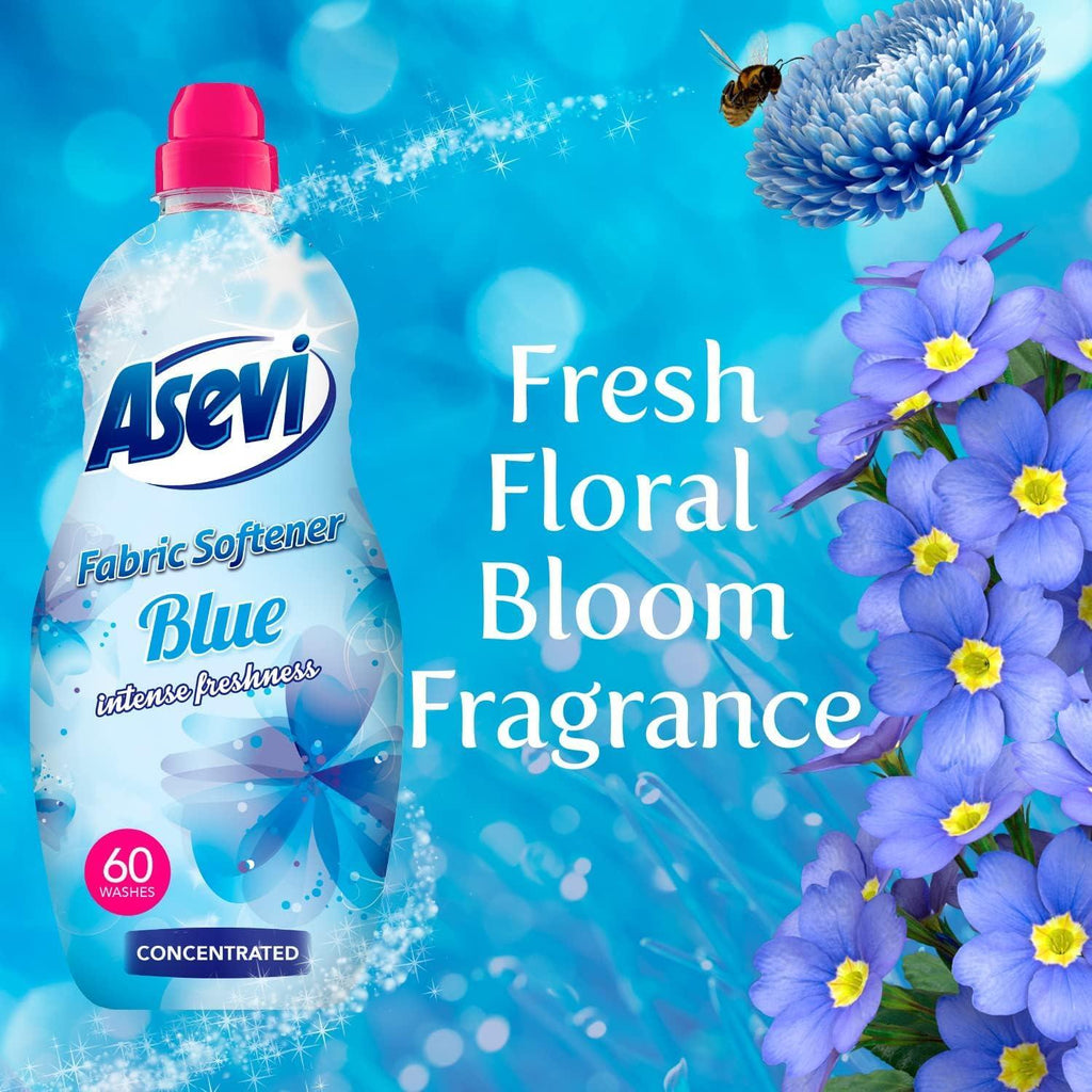Asevi Bundle Spanish Cleaning Products Bathroom Cleaner Fabric Softener Blue