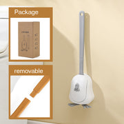 Rubber Head Toilet Brush Soft Non-slip Cleaning Brush Wall Hanging Floor Super Decontamination Bathroom Cleaning Tool