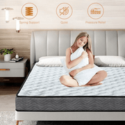 MTS001 - Good Nite Small Double Memory Foam & Spring Mattress - 120x190x18cm - Quilted, Hypoallergenic, Breathable Design with Lumbar Support Lucy And Phil Academy Lucy And Phil Academy