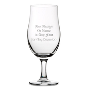 Personalised Engraved Draft Stemmed Pint Glass 20oz Wedding Beer Birthday - Any Message Engraved Lucy And Phil Academy Lucy And Phil Academy