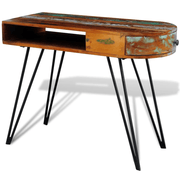 Reclaimed Solid Wood Desk with Iron Pin Legs Lucy And Phil Academy Lucy And Phil Academy