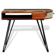 Reclaimed Solid Wood Desk with Iron Pin Legs Lucy And Phil Academy Lucy And Phil Academy