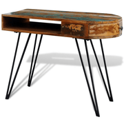 Reclaimed Solid Wood Desk with Iron Pin Legs Lucy And Phil Academy Lucy And Phil Academy