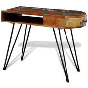 Reclaimed Solid Wood Desk with Iron Pin Legs Lucy And Phil Academy Lucy And Phil Academy