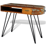 Reclaimed Solid Wood Desk with Iron Pin Legs Lucy And Phil Academy Lucy And Phil Academy