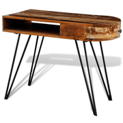 Reclaimed Solid Wood Desk with Iron Pin Legs Lucy And Phil Academy Lucy And Phil Academy