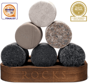 The Original ROCKS Whiskey Chilling Stones - Set of 6 Granite Stones Lucy And Phil Academy Lucy And Phil Academy