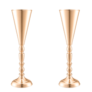 VEVOR 10PCS 43cm/16.9” Tall Wedding Flower Vase, Metal Wedding Trumpet Centerpiece, Gold Floral Stand Display Rack for Tables Wedding Dinner Party, Anniversary Ceremony Birthday Event Decor Lucy And Phil Academy Lucy And Phil Academy