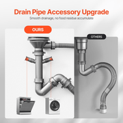 VEVOR 55cm Kitchen Sink Workstation, 304 Stainless Steel Top Mount Sinks, Drop - In Single Bowl Farmhouse Basin with Accessories, Household Dishwasher Sinks for RV, Prep Kitchen, and Bar (Black) Lucy And Phil Academy Lucy And Phil Academy