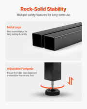 VEVOR Bar Table, Sturdy Metal Frame High Top Pub Table, Small Kitchen Dining, Cocktail Coffee Counter Bar Height Desk, Easy to Assemble, 24x24x36 in, for Living Room Party, Rustic Brown and Black Lucy And Phil Academy Lucy And Phil Academy