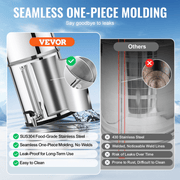 VEVOR Gravity - fed Water Filter System, 2.25G 304 Stainless - Steel Countertop Water Filtration System, Reduces Lead and up to 99% of Chlorine, with 2 Ceramic Carbon Filters, Water Level Spigot, Stand Lucy And Phil Academy Lucy And Phil Academy
