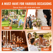 VEVOR Roll Top Chafing Dish Buffet Set, 6 Qt 2 Pack, Stainless Steel Chafer with 2 Full Size Pans, Round Catering Warmer Server with Lid Water Pan Stand Fuel Holder, for at Least 5 People Lucy And Phil Academy Lucy And Phil Academy