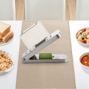 VEVOR Vegetable Chopper, Food Veggie Cutter with 3 Stainless Steel Blades, Onion Slicer with Container, Salad Potato Dicer Kitchen Gadgets & Essentials Home Appliances Tools for Easy DIY, Silver Lucy And Phil Academy Lucy And Phil Academy