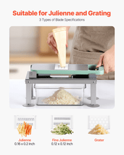 VEVOR Vegetable Chopper Mandoline Slicer, All - in - 1 Food Veggie Cutter with 8 Stainless Steel Blades, Cheese Grater Onion Potato Salad Dicer with Container,Kitchen Gadgets&Essentials Home Appliances Lucy And Phil Academy Lucy And Phil Academy